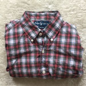 Men’s Long Sleeve Polo Ralph Lauren Plaid Shirt